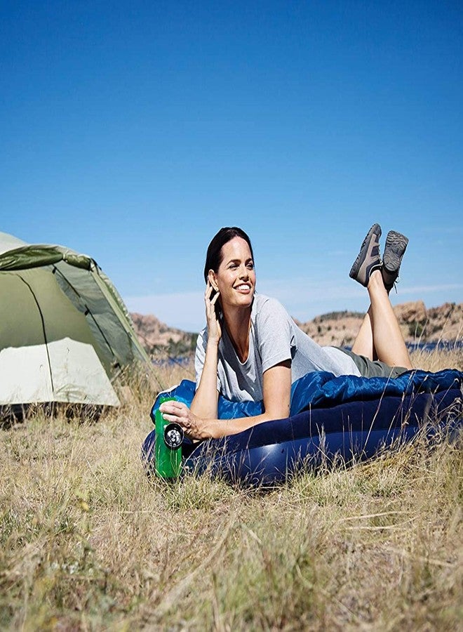 بست واي مرتبة هوائية بيست واي مخملية بحجم كوين بدون مضخة نفخ، 80 × 60 × 8.5 بوصة، أزرق - Image 3