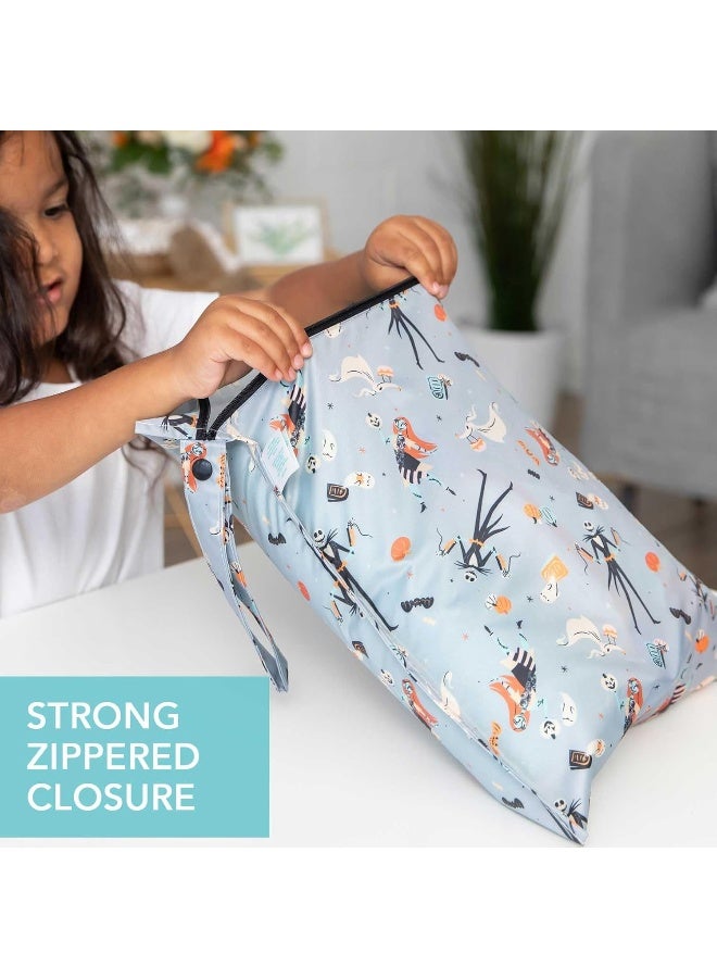 Bumkins Disney Waterproof Wet Bag for Baby, Travel, Swim Suit, Cloth Diapers, Pump Parts, Pool, Gym Clothes, Toiletry, Hook to Stroller, Daycare, Zipper Reusable Packing - Image 4