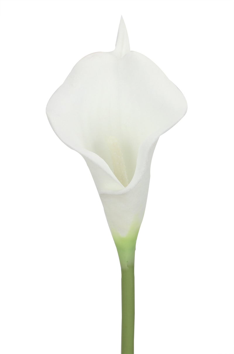 Duovlo 20pcs Calla Lily Bridal Wedding Bouquet Lataex Real Touch Artificial Flower Home Party Decor (Pure White) - Image 3