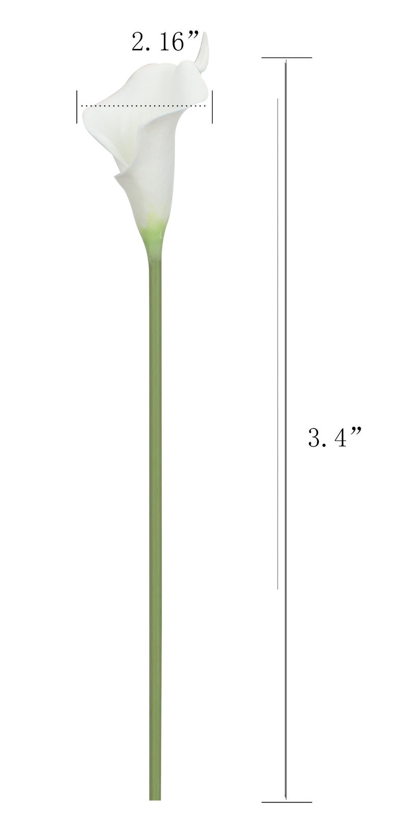 Duovlo 20pcs Calla Lily Bridal Wedding Bouquet Lataex Real Touch Artificial Flower Home Party Decor (Pure White) - Image 2