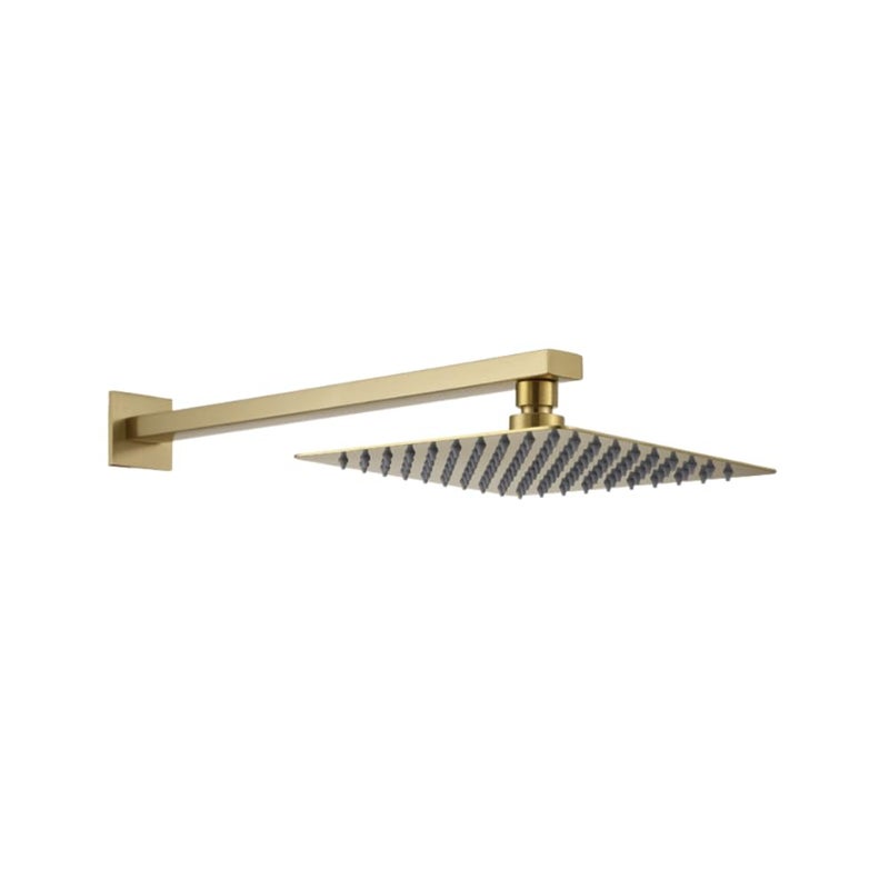 ZAP ZAP OHSQ75 360 Degree Rotation Gold Square Wall Mounted Overhead Shower SUS 304 Stainless Steel | Anti-MIcrobial Silicon Nozzle | Ultra Thin & Lightweight Only Overhead Shower included (6 Inch) - Image 2