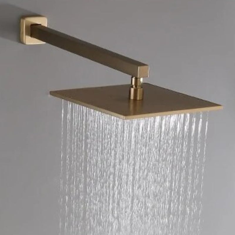 ZAP ZAP OHSQ75 360 Degree Rotation Gold Square Wall Mounted Overhead Shower SUS 304 Stainless Steel | Anti-MIcrobial Silicon Nozzle | Ultra Thin & Lightweight Only Overhead Shower included (6 Inch) - Image 5