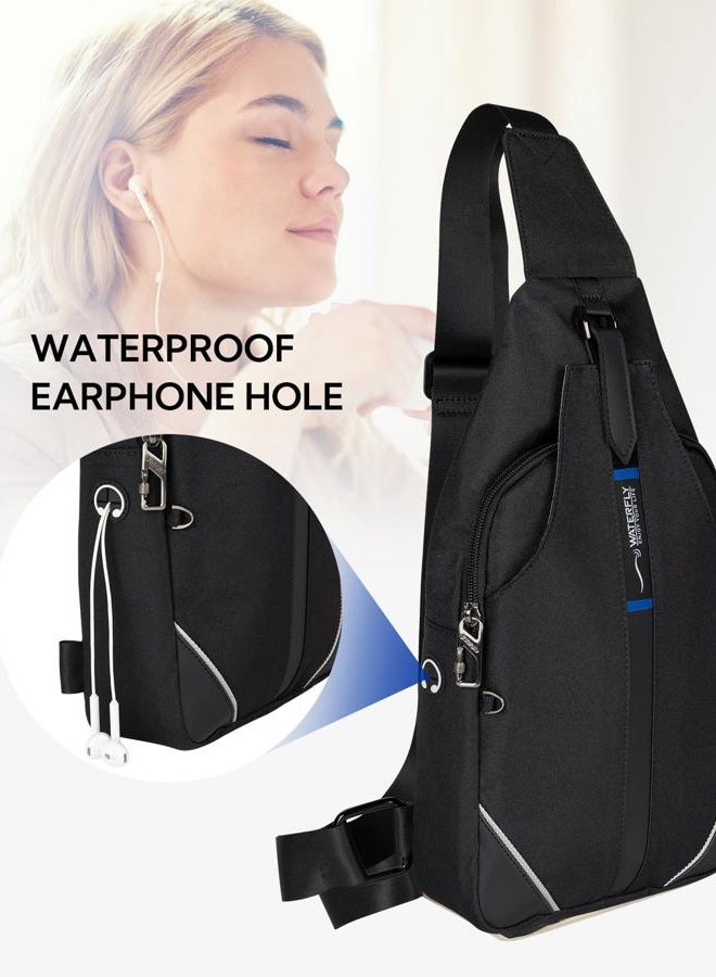 WATERFLY Small Crossbody Sling Backpack Anti Theft Backpack for Traveling Chest Shoulder Bag - Image 5