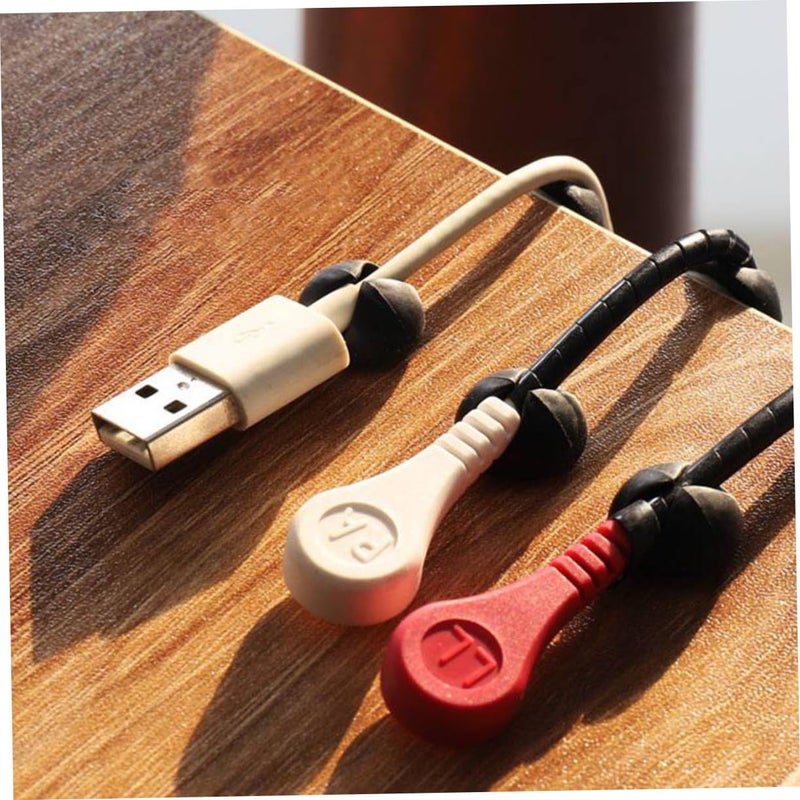 20Pcs Silicone Cable Clips Cord Holders For Desktop USB Wire Management Random Color - Image 4