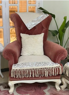 Ramadan linen sets, sofa, velvet, Hammer, with tassels, 11 pieces, large sofa, small sofa, 2 chairs, and 7 silver napkins - pzsku/Z751FDD819271CAA11274Z/45/_/1739950011/c493519d-59a6-4d1d-aef1-50d362ded6c2