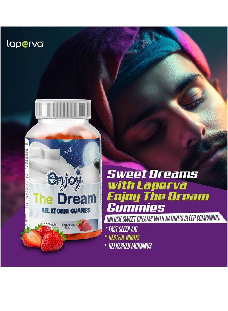 Laperva Enjoy The Dream Gummies Strawberry 60 Veggie Gummies - Image 3