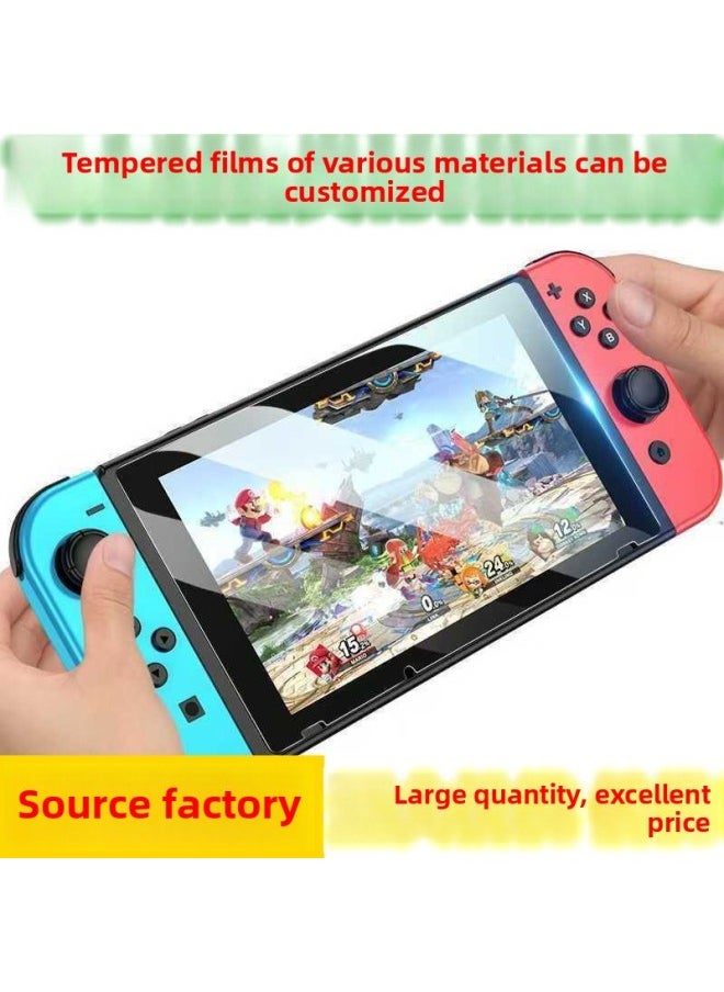 Generic For Switch OLED Tempered Film Nintendo Lite Game Machine Film Switch2 Screen Protector-Color:Switch Oled High-definition Tempered Film (2 Pieces)  - Image 1
