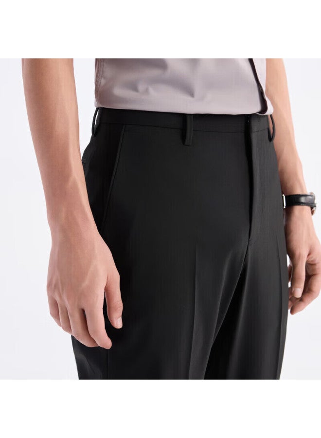 Joeone Men's Trousers Western Trousers Summer Cool Business Anti-wrinkle Easy Care Straight Suit Trousers Men - Image 3