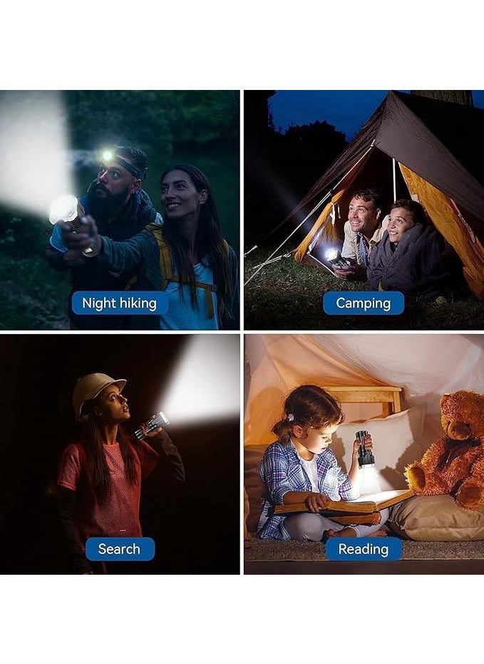 KD ZONE KD ZONE 4in1 Led Torch Lights Rechargeable Emergency Torch Light 3W USB Charge Flashlight High Power Long Distance Beam Range 4 Mode Torch for Outdoor Indoor Hiking Walking Camping Multi  - Image 4
