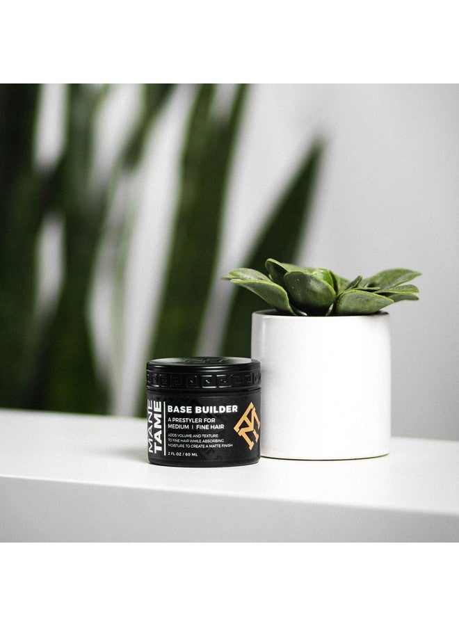 Mane Tame Professional Men's Grooming Mane Tame Base Builder 2Oz Prestyling Hair Balm For Medium Fine Hair Adds Volume + Texture With A Matte Natural Finish - Image 4