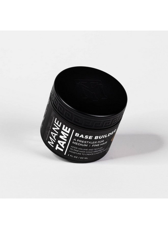 Mane Tame Professional Men's Grooming Mane Tame Base Builder 2Oz Prestyling Hair Balm For Medium Fine Hair Adds Volume + Texture With A Matte Natural Finish - Image 3