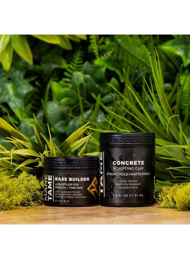 Mane Tame Professional Men's Grooming Mane Tame Base Builder 2Oz Prestyling Hair Balm For Medium Fine Hair Adds Volume + Texture With A Matte Natural Finish - Image 5