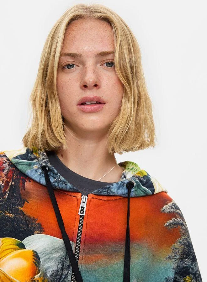 Desigual Multicolour Printed 100% cotton sweatshirt for Women | Best Price UAE