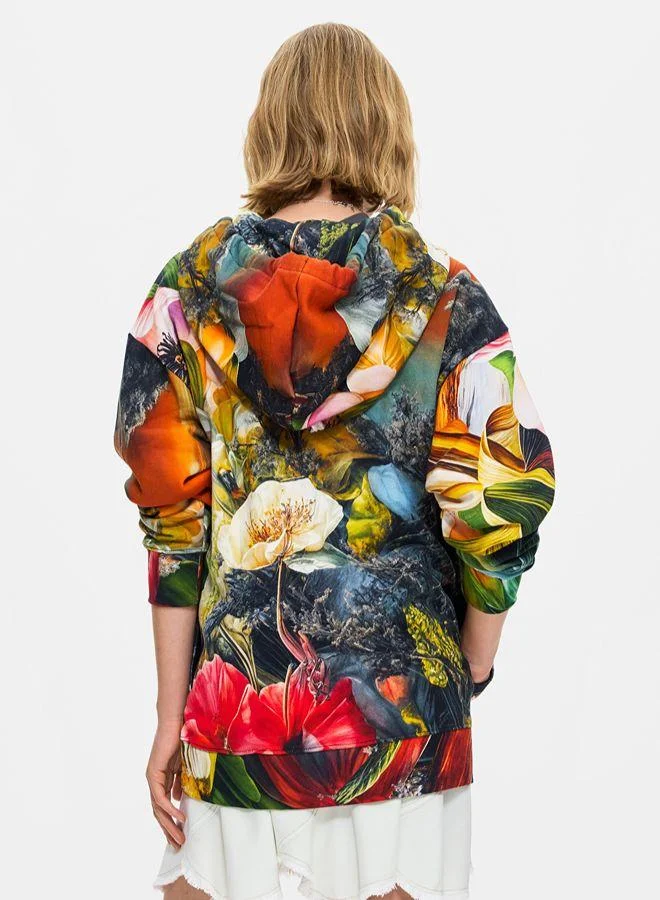 Desigual Multicolour Printed 100% cotton sweatshirt for Women | Best Price UAE