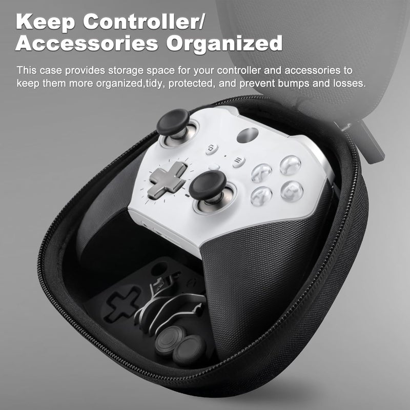 حزمة المكونات الكاملة لوحدة تحكم Xbox Elite Series 2 - الملحقات تشمل حقيبة حمل، قاعدة شحن، 4 أذرع تحكم، 4 مجاذيف، لوحة اتجاهات واحدة، كابل شحن، وأداة تعديل (فضي) - Image 2