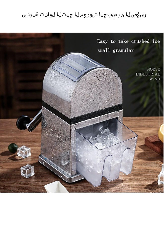 EHOME Ice Crusher Manual,Stainless Steel Household Ice Crusher Shaver for Quick Coarse,Shave or Fine Crushing of Chips Snow Cone or Slush,Hand Crank Operated Ice Crusher  - Image 5