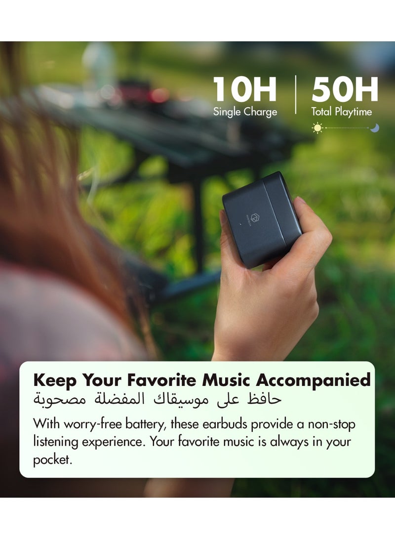 ROSESELSA Earfree i5/EARFREE i5 LDAC Hi-Res Wireless Earbuds, 48dB Hybrid ANC, Premium Aluminum Case, 4-Mic Clear Calls, Bluetooth 5.3 Earphones, 50H Playtime - Image 3