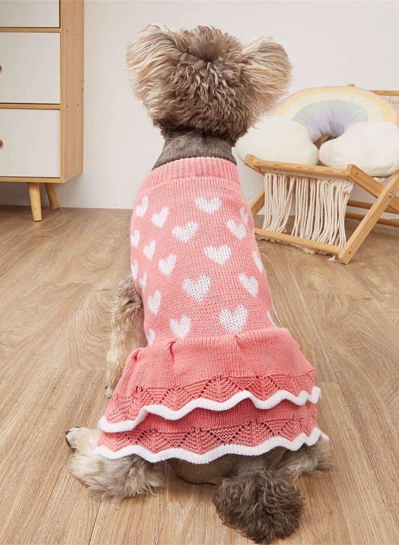 Loquat Squality Pet Clothing Love Sweater Pink - Image 2