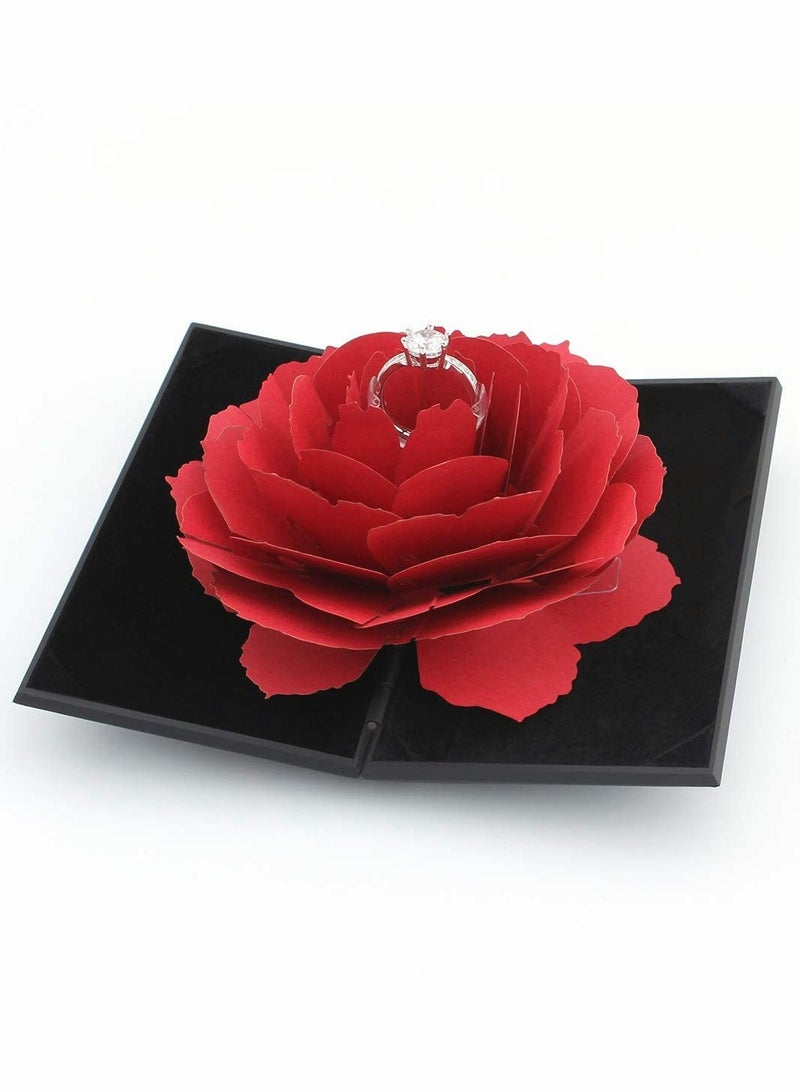 Elegant Rose Jewelry Storage Box, Unique Creative Ring Display Case - Image 4