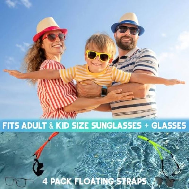 Floating Sunglass Strap: 4 Colors Quick-Dry Polyester Adjustable Eyewear Retainer - Buoyant High-Visibility Floating Glasses Strap for Water Sports, Kayak Fishing, Outdoor Enthusiasts - Image 5
