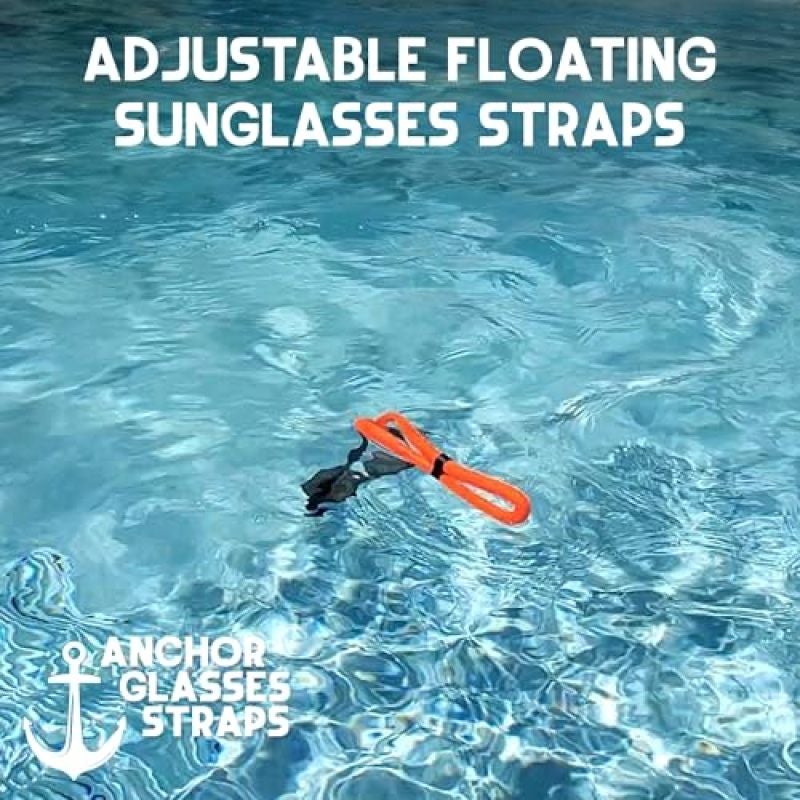 Floating Sunglass Strap: 4 Colors Quick-Dry Polyester Adjustable Eyewear Retainer - Buoyant High-Visibility Floating Glasses Strap for Water Sports, Kayak Fishing, Outdoor Enthusiasts - Image 2