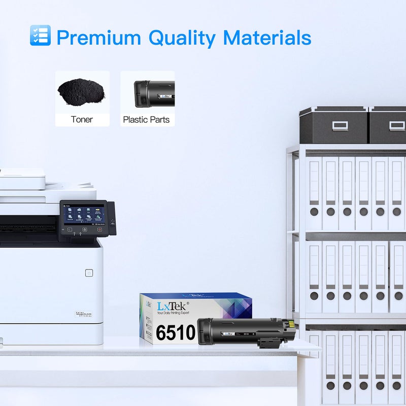 LxTek Compatible Toner Cartridge 6510 6515 106R03480 106R03477 106R03478 106R03479 Replacement for Xerox Phaser 6510, WorkCentre 6515 High Yield (1 Black, 1 Cyan, 1 Magenta, 1 Yellow, 4-Pack) - Image 4