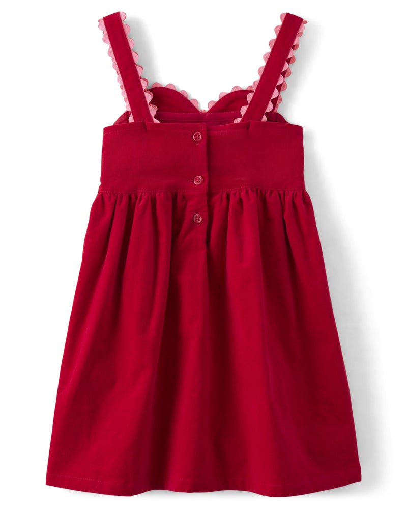 Gymboree,and Toddler Embroidered Sleeveless Skirtall Jumpers,Ruby Valentine,12 - Image 3
