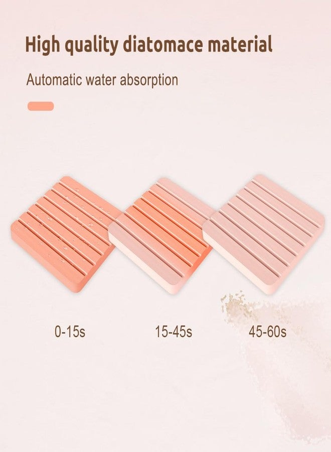 سويت إليجانس مجموعة قواعد أكواب Sweet Elegance® مكونة من قطعتين، مصنوعة من الدياتوميت، ماصة للماء، غير قابلة للانزلاق، متينة، ألوان زاهية، لتزيين الطاولات في المنزل والمناسبات (وردي وأبيض). - Image 5