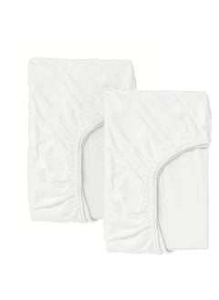 Fitted sheet for cot, white, 60x120 cm