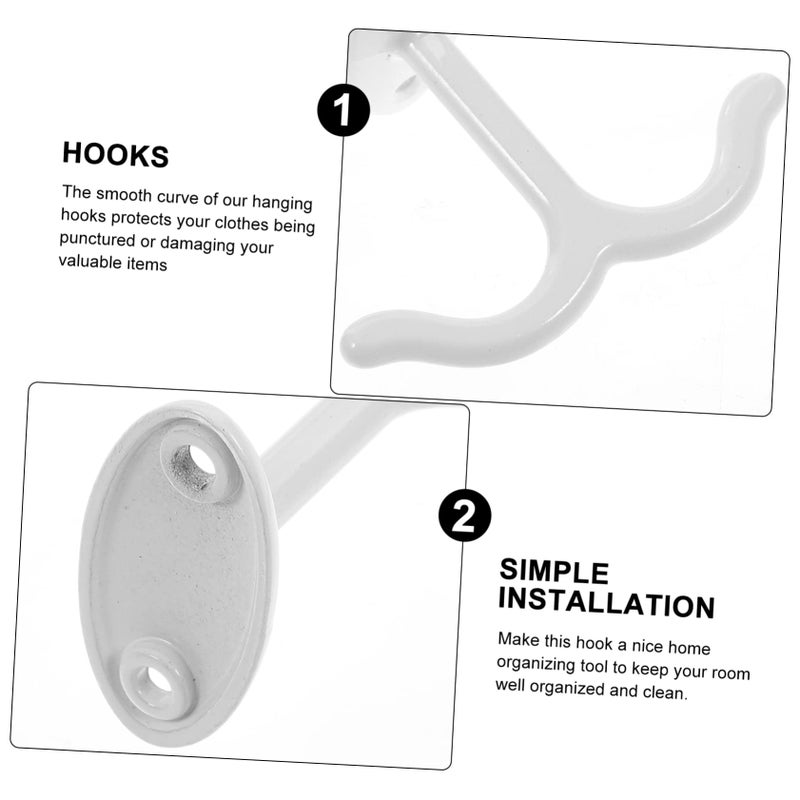 Heavy Duty Zinc Alloy Double Prong Closet Hooks For Coats Towels Hats And Bags - Image 3
