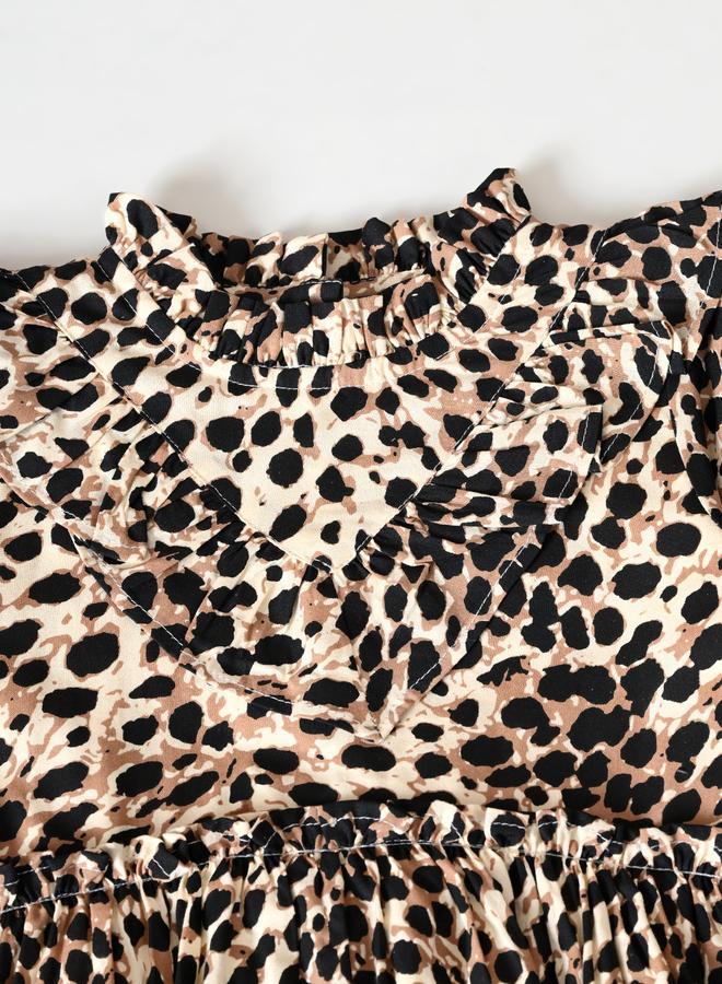 BELLA MODA Spotted Ruffle Dress - Image 4