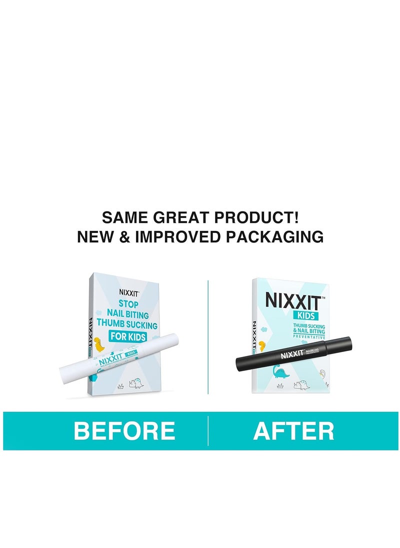 NIXXIT - Nail Biting Treatment for Kids - Stop Thumb Sucking for Kids, Toddlers, Children - No Bite Nail Polish Pen - Non Glossy - Bitter Taste - Safe & Effective Solution - Image 1