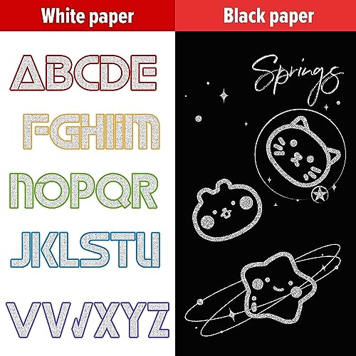 SUPER TOY 12 Pc Metallic Double Line Outline Markers Glitter Pen Set for Rock Painting, Glass, Mug, Wood, Fabric, Canvas, DIY Craft with Fine Medium Tip Perfect Creative Gift Idea - Image 3