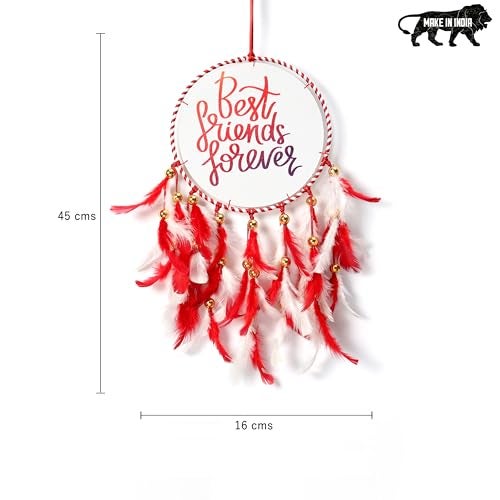 DULI Dream Catcher Handmade Tree of Life Canvas Dreamcatcher for Bedrooms Office Balcony Outdoors Garden Car Hanging, 49cm, Dreamkacher (Canvas-BestFriendsForever) - Image 5