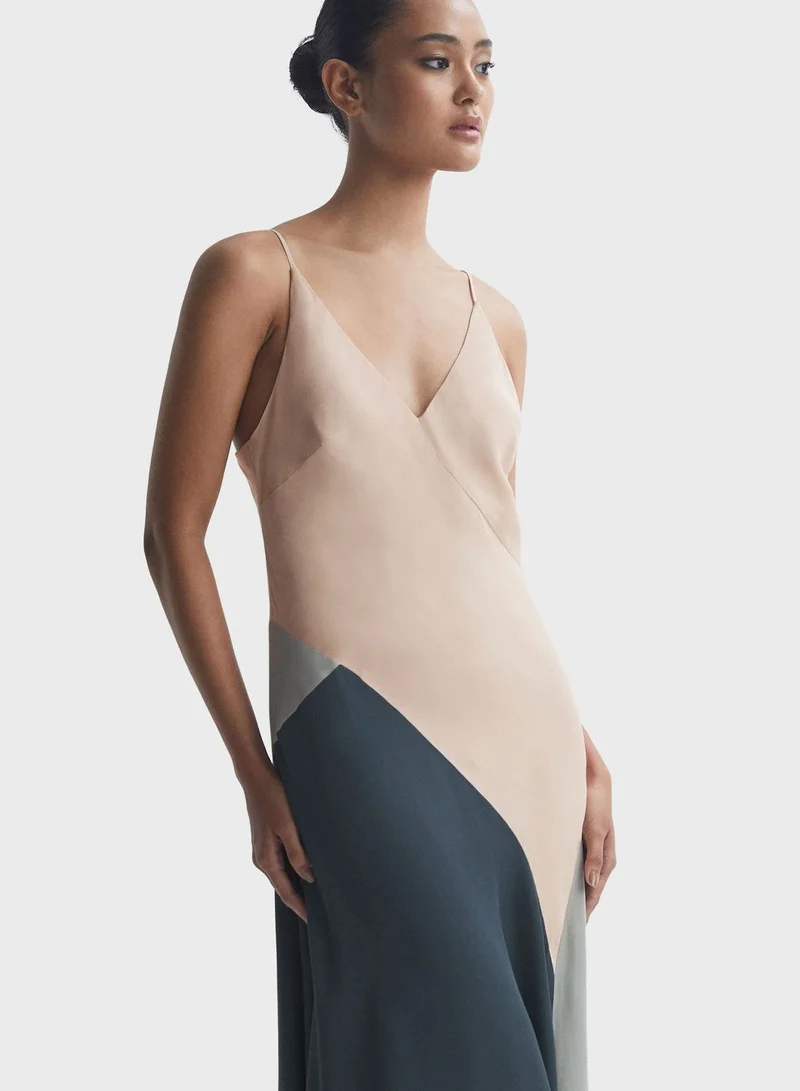 REISS Color Block Strap Dress