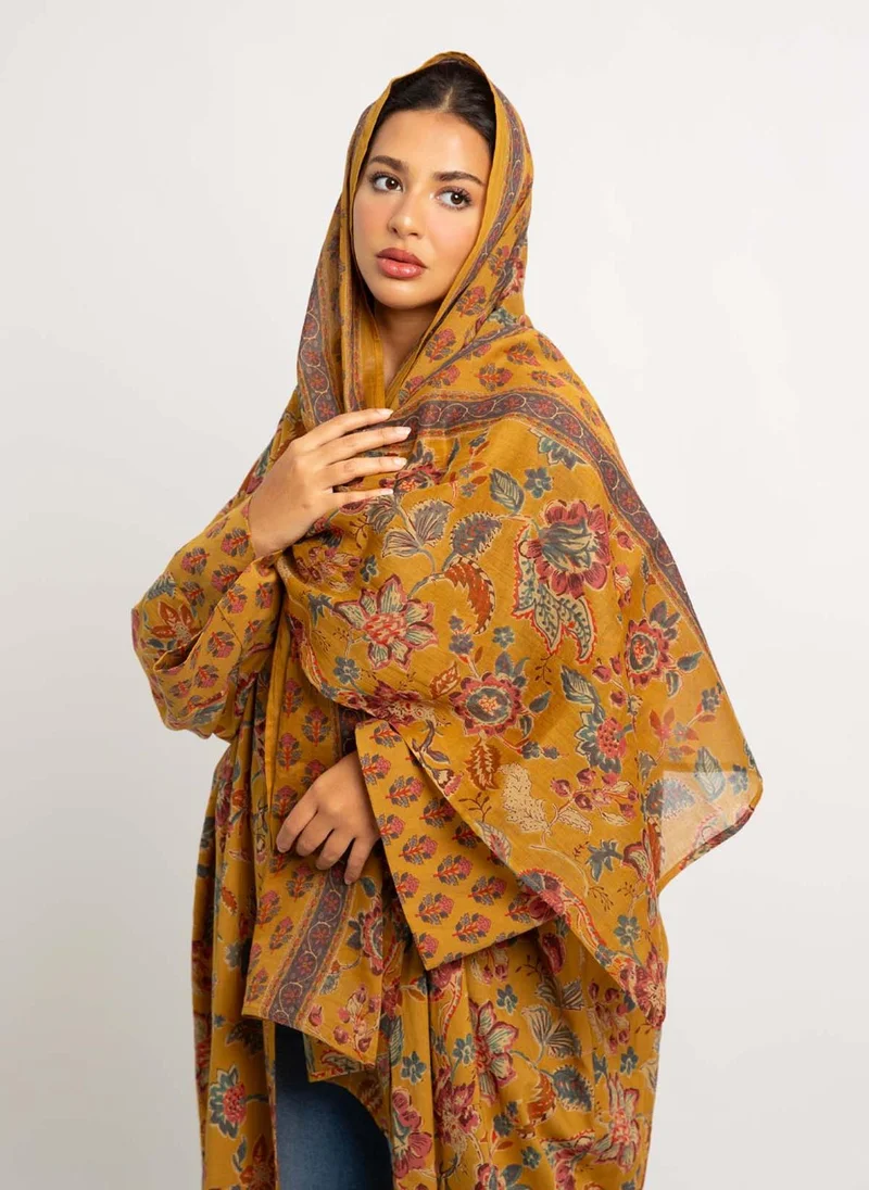 Kaafmeem Nostalgic Flower Wide-fit Abaya