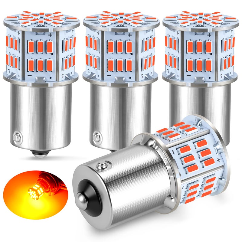 iFunyLED 4PCS 1156 LED Bulb Back Up Reverse Light 12V Super Bright 1141 1003 BA15S LED Replacement Light Kit Set for Car Back Up Reverse Tail Brake Turn Signal Lights Brilliant Red - Image 3
