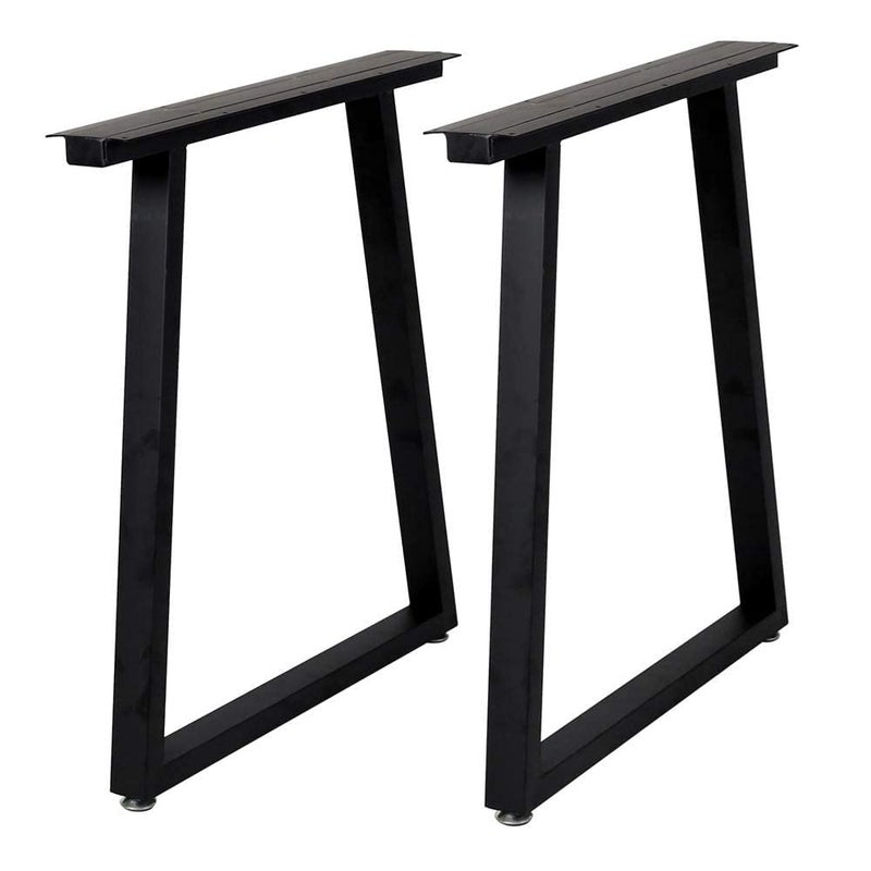 HIRVALL HIRVALL Metal Legs for Furniture Trapezoid 28 Tall Coffee Table Legs Industrial Iron Dining Desk Leg Modern Hairpin Bench Legs Set of 2Black  - Image 2