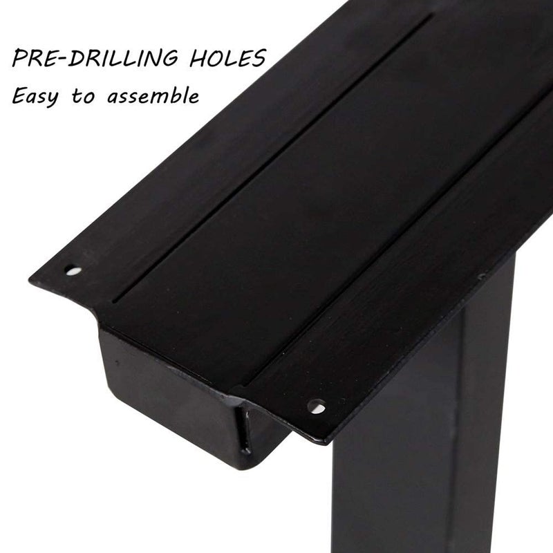 HIRVALL HIRVALL Metal Legs for Furniture Trapezoid 28 Tall Coffee Table Legs Industrial Iron Dining Desk Leg Modern Hairpin Bench Legs Set of 2Black  - Image 3
