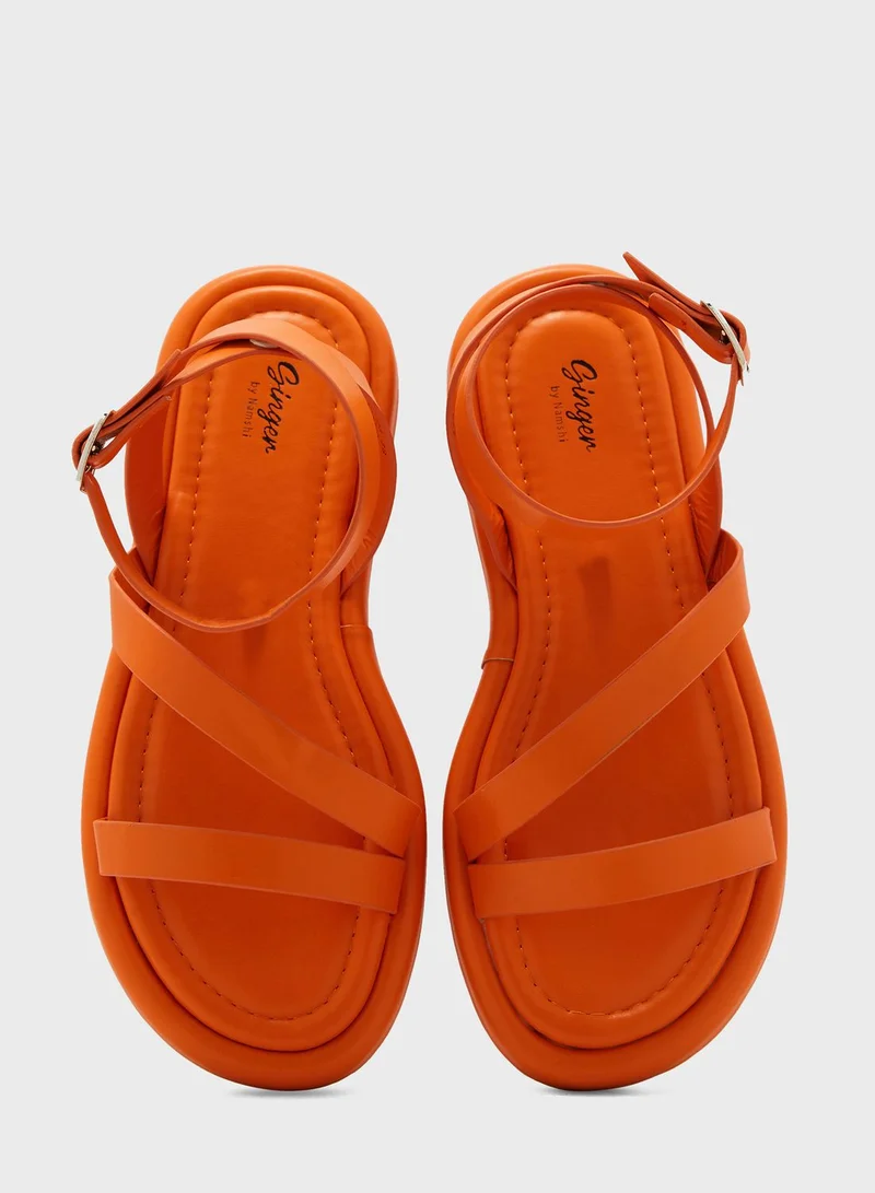 Ginger Crossover Back Strap Sandals