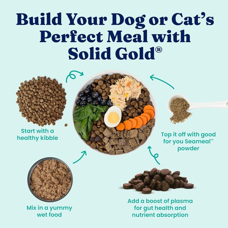 Solid Gold SeaMeal Cat Probiotic & Dog Probiotics for Digestive Health - Kelp Powder Dog & Cat Multivitamin Supplement w/Prebiotics & Digestive Enzymes for Skin, Coat, & Gut + Immune Support - 3.5oz - Image 5