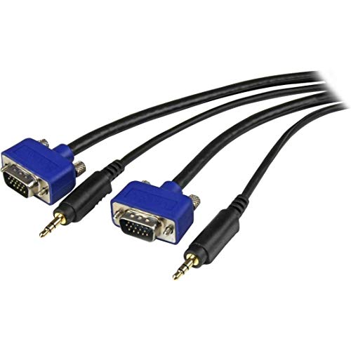 StarTech.com 6 ft. (1.8 m) VGA Cable with Audio - HD15 VGA with Audio - Coaxial High Resolution - Male/Male - VGA Monitor Cable (MXTHQMM6A) - Image 1