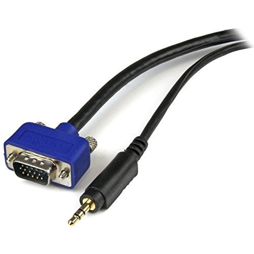 StarTech.com 6 ft. (1.8 m) VGA Cable with Audio - HD15 VGA with Audio - Coaxial High Resolution - Male/Male - VGA Monitor Cable (MXTHQMM6A) - Image 2