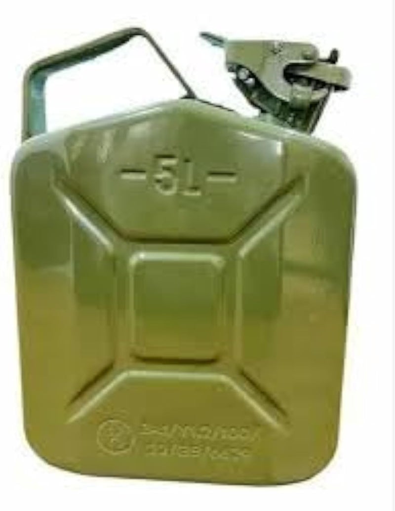 Jerry Can Litre Green Metal Jerry Can 5L is a reliable, durable, and user-friendly solution for small-scale fuel storage and transportation.