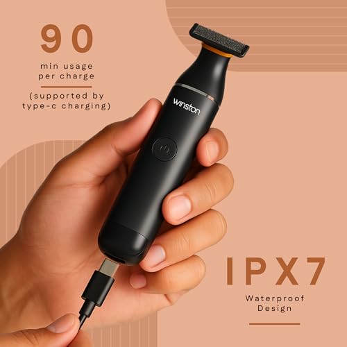 Winston Rechargeable All In One Blade Trimmer for Men Hybrid Trim Edge Shave with 6 Comb Attachments Beard Shaver & Styler for Men - Image 5