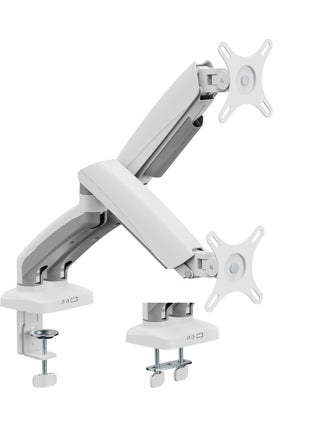 Dual Screen Mechanical Spring Monitor Arm fits 17"-32" Monitors, 2 to 9 kg Weight Capacity Per Arm, VESA Compatible, 180° Rotation, 450 mm Extension, Curved Monitor Support – White - pzsku/Z7520E2A2F9A09F01A009Z/45/1747654056/d6cae3ca-6309-4a7f-9d5c-7e5f11e95433