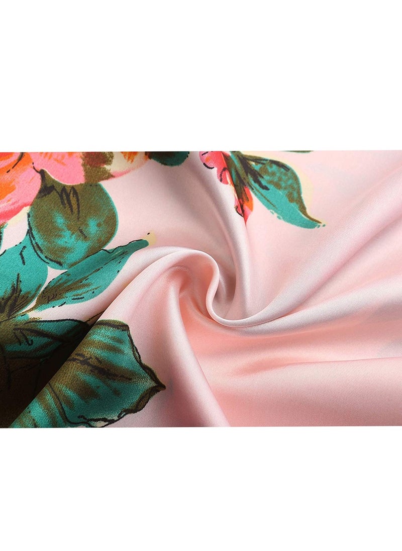 Al Aoyama - Floral Silk Kimono Robe Wedding Bridesmaid Robes Dressing Gown Nightgown for Girls - Image 1