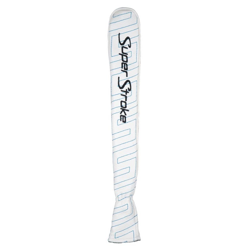 Super Stroke SuperStroke Golf Alignment Stick Headcover, Made of Water and Stain Resistant Synthetic Leather, 2-Panel Construction with Piping, Black/Blue/White - Image 1