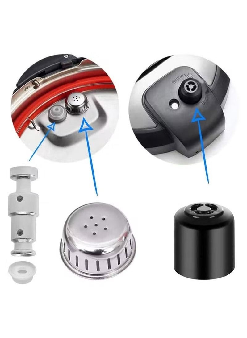 Generic - Electric Pressure Cooker Vent Valve Steam Release Handle Float Valve Replacement Parts silver /Black 3.8 w - Image 1