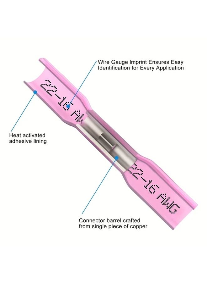 طقم أطراف كريب حرارية زرقاء قابلة للانكماش 20 قطعة موصلات معزولة بدون لحام لأسلاك السيارات والقوارب والمركبات البحرية - Image 4